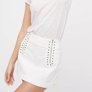 Free People Runaway Love studded mini skirt stretch cotton 8 NWT